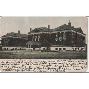 Vintage Hackley Hospital Muskegon Michigan MI Postcard 1906 Posted Antique Old